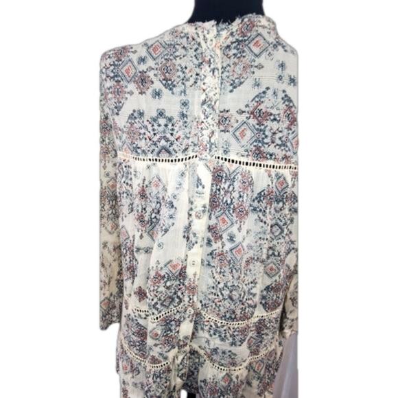 Lucky Brand Crochet Size M button down back, 3/4 sleeves GUC - Picture 6 of 10